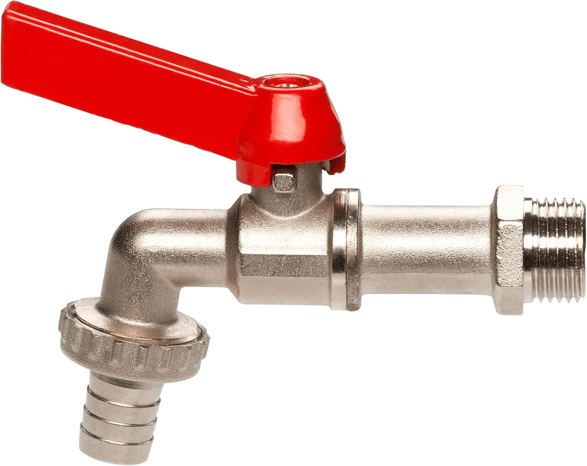 Robinet cu bilă Gardena: Robinet pentru uz interior și exterior, filet de 26,5 mm (G 3/4 inch), pentru furtunuri de 13 mm (1/2 inch) (7332-20)