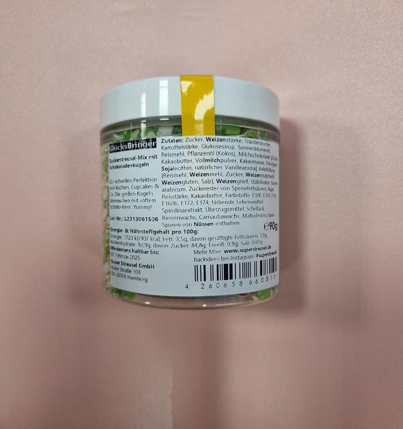 Super Streusel, Lucky Charms, Green Sugar Sprinkles, 90 grammos Sprinkles Naty Shop