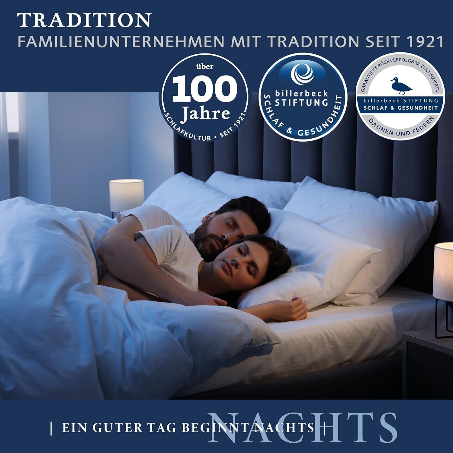 Billerbeck pehelypaplan - E04 Gold Edition - Paplan minden évszakhoz - 135 X 200 cm Valódi pehelypaplan - Közepes melegség Paplanok és paplanok Naty Shop