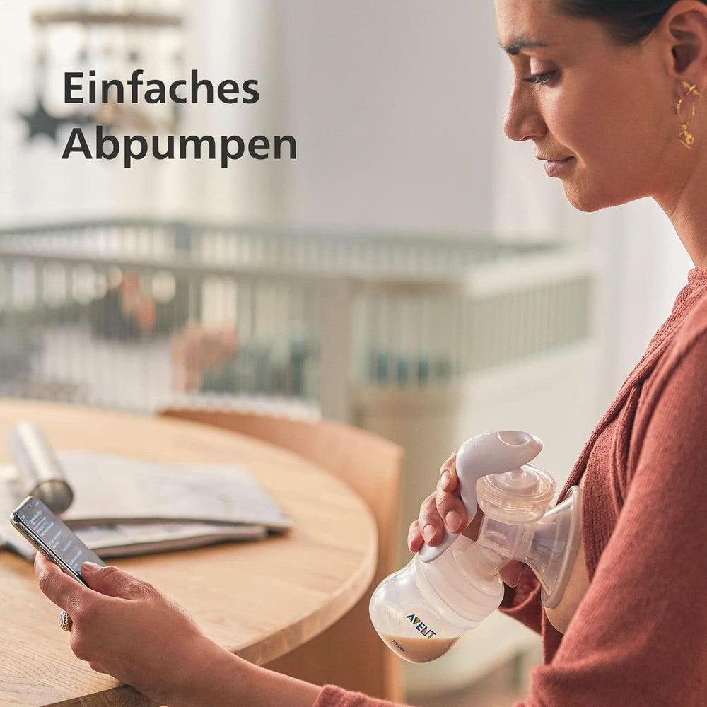 Philips Avent Handmilchpumpe - Einfaches Abpumpen, Mit Natural-Motion Technologie, Bpa-Frei (Modell SCF430/01) Átlátszó tartozékok Élelmiszer és szoptatás Bebe Naty Shop
