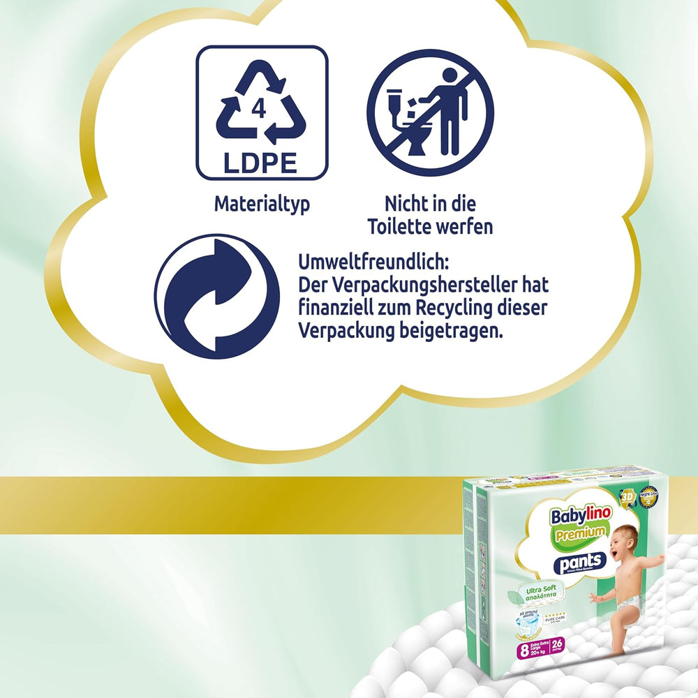 Prémium 8-as méretű nadrág Ultra-Soft szűrővel, XXL (20+ kg), 26 darab