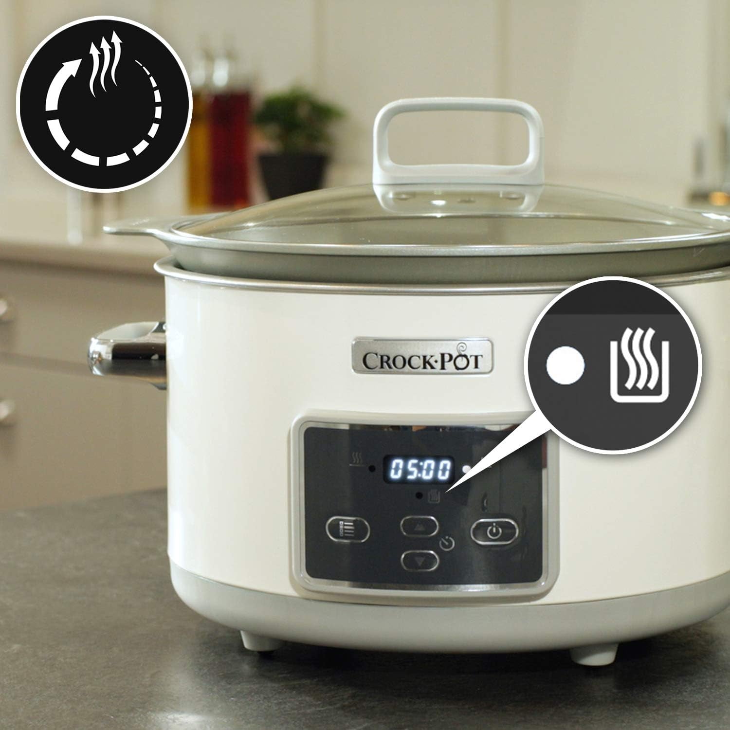 Crock-Pot Digital Slow Cooker Saute Slow Cooker Duraceramic 5 literes, CSC026X Slow Cooker Naty Shop