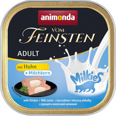 animonda Vom Feinsten Adult Katzenfutter, Nassfutter für ausgewachsene Katzen, mit Huhn + Milchkern, 6 x 100 g