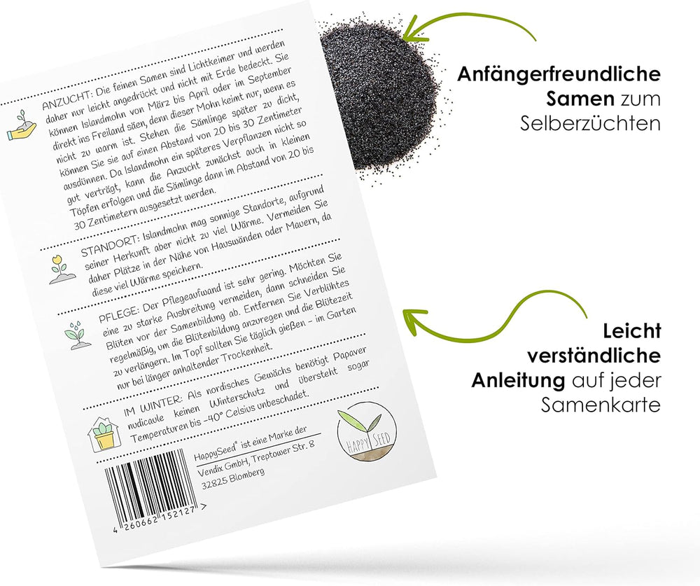 Izlandi mákkeverék (Papaver nudicaule) - Gyönyörű virágzó mák, hosszú virágzási periódussal egy színes virágos réthez (Izlandi mák)