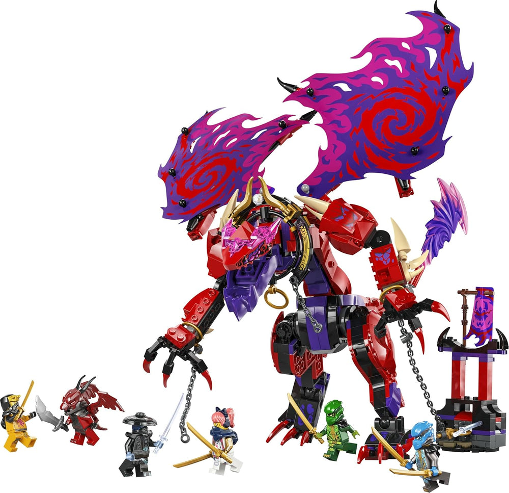 LEGO NINJAGO Chaosdrache Donnerzahn - Spielzeug mit 6 Ninja Minifiguren - Rollenspiel Bauset für Jungen und Mädchen ab 8 Jahren - Geschenke für TV-Serie Aufstieg der Drachen 71832
