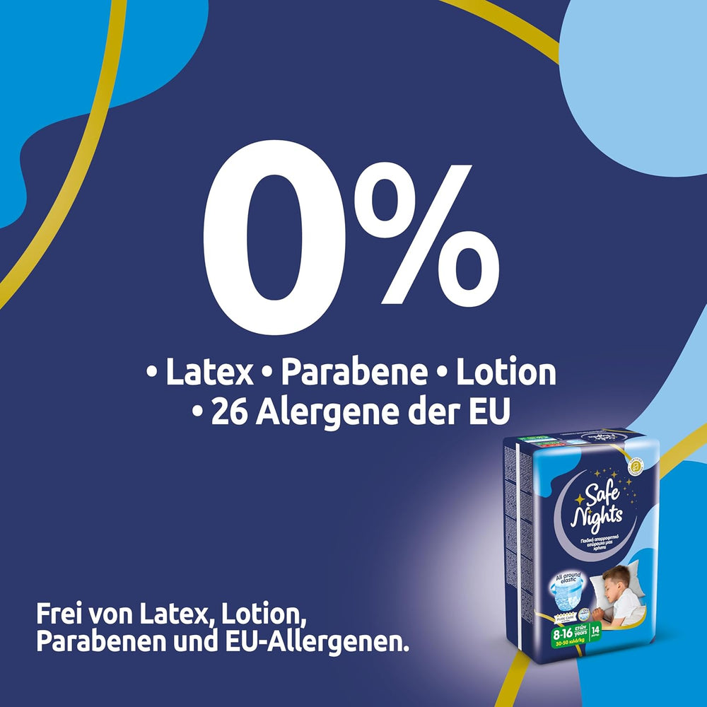 Safe Nights Boy, hálónadrág 8-16 éves korig (30-50 kg), 84 db