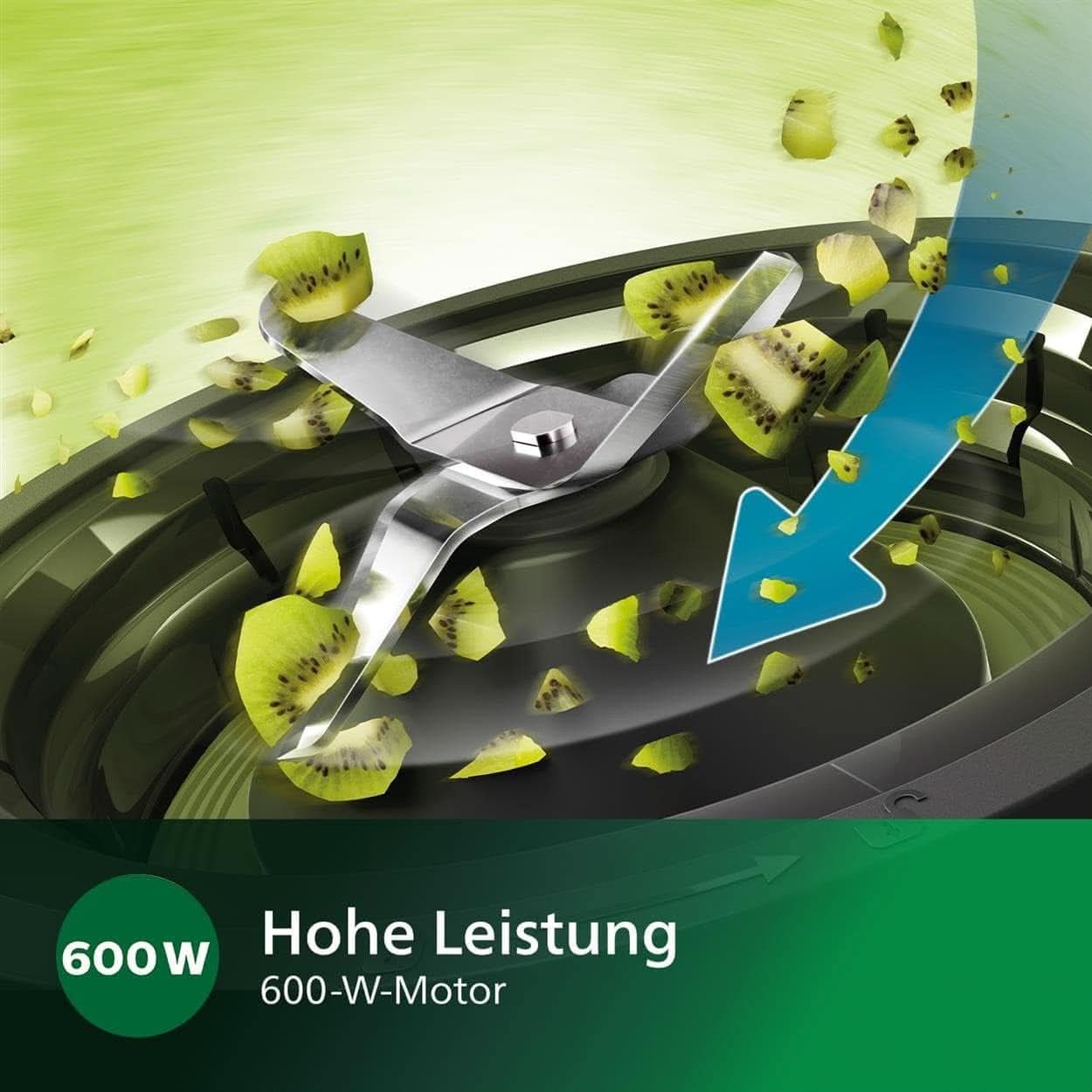 Philips állványkeverő és turmixkészítő – 600 W, 2 literes Becher, Homeid-App, 2 Geschwindigkeitsstufen + Impulsfunktion, Problend, Ice-Crush-Funktion (HR2291/41) Kitchen Naty Shop