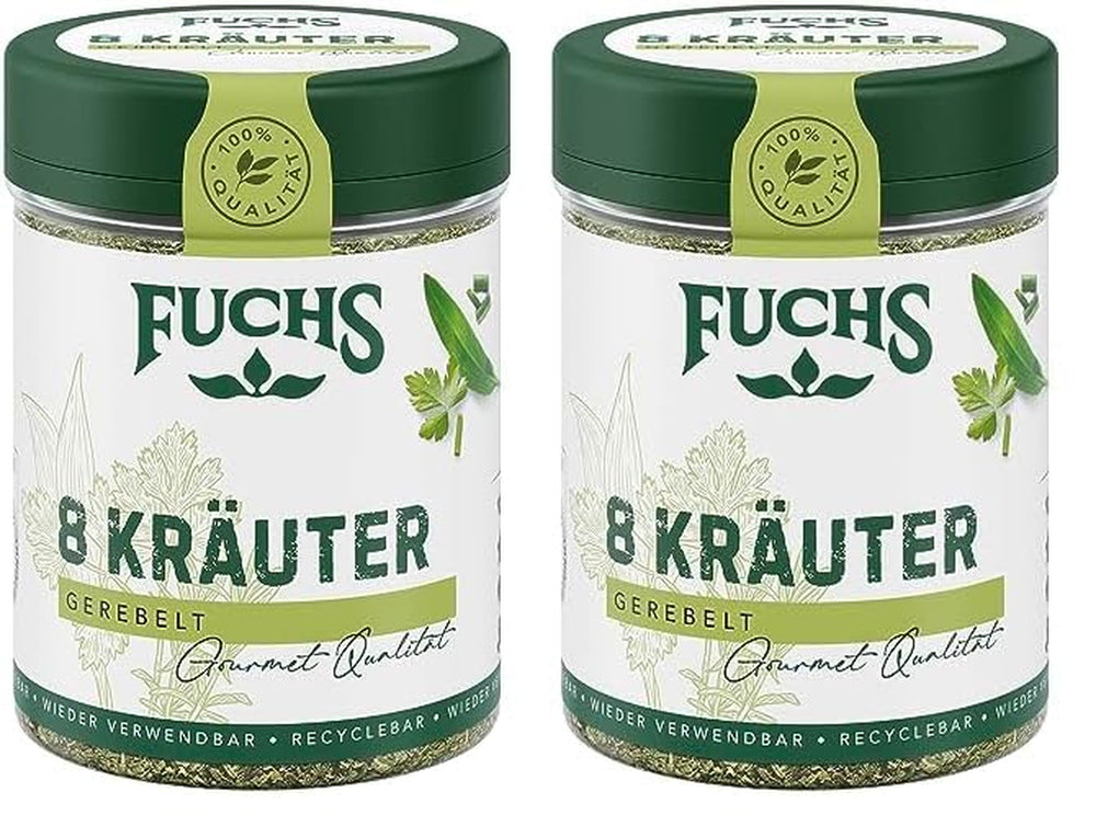 Fuchs Gewürze - 8 Kräuter gerebelt - Kräutermischung für Marinaden, Fischgerichte oder Kräuter-Frischkäse - természetes összetevők - 25 g in wiederverwendbarer, recyclebarer Dózis