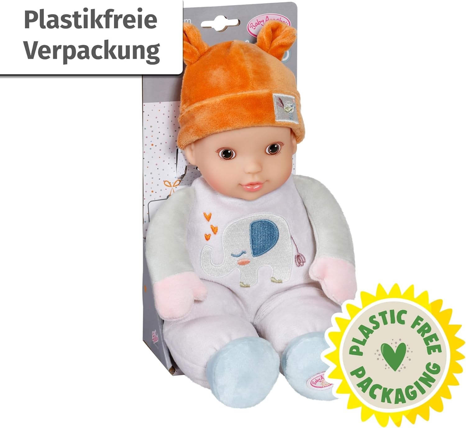Baby Annabell pentru bebeluși Sweetie Sand 30Cm, păpușă moale 30Cm mare din țesătură cu zornăitor integrat, pentru nou-născuți, 710722 Zapf Creation Papusi Naty Shop
