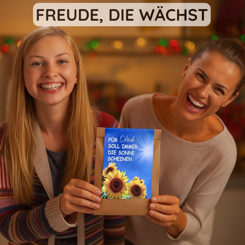 Ajándék nőknek - Süssön mindig a Nap Neked - Napraforgótermesztő készlet, Ajándékötlet meglepetéstáska, Ültetőkészlet