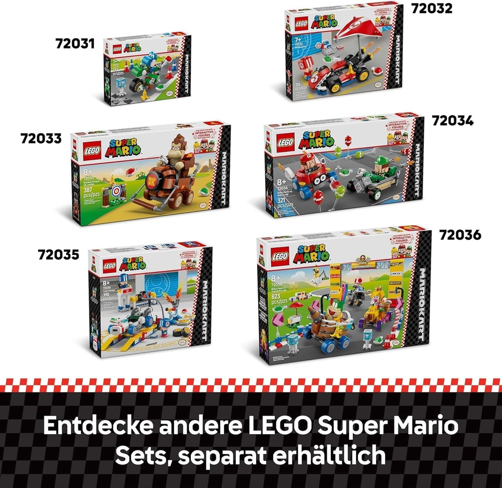 LEGO Mario Kart – Baby Mario vs. Baby Luigi Nintendo gyűjthető figurák 2 megépíthető Speedmen játék ajándék fiúknak, lányoknak és játékosoknak 8 év feletti kalandjáték 72034 építőkészlet Besuche den LEGO-Store
