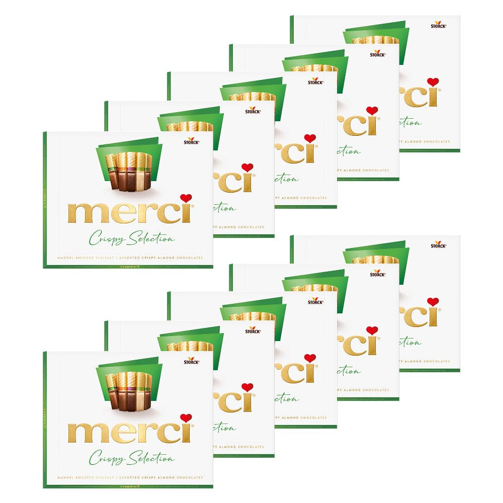 Finest Selection Variety Mandula Crunch – 10 x 250g – Töltött és töltetlen csokoládé különlegességek