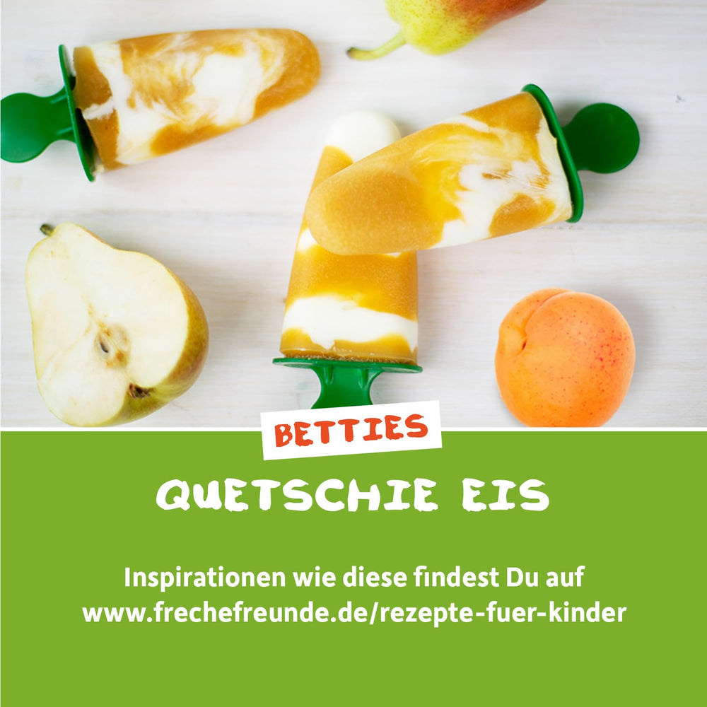 FRECHE FREUNDE Bio Quetschie Apple, Birne & Maracuja, Fruchtmus mit Obst im Quetschbeutel für Babies from 6. Month, vegán, 6er Pack (6 x 100g)