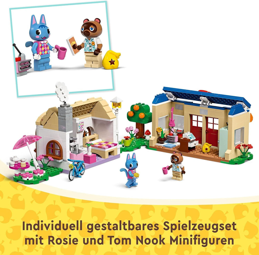 LEGO Animal Crossing Nook's Shop és Sophie's House készlet, kreatív játék gyerekeknek 2 mini figurával a videojáték-sorozatból, ajándék lányoknak és fiúknak 7 éves kortól 77050 Építőkészletek Besuche den LEGO-Store