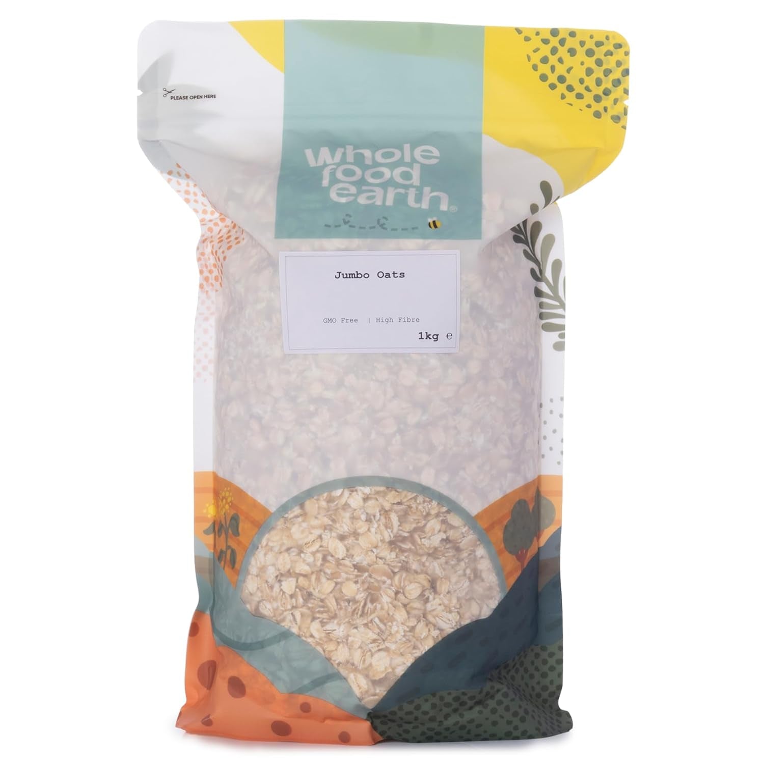 Fulgi de ovăz Wholefood Earth Jumbo - fără OMG - vegani - fără lactate - fără zahăr adăugat 2 kg