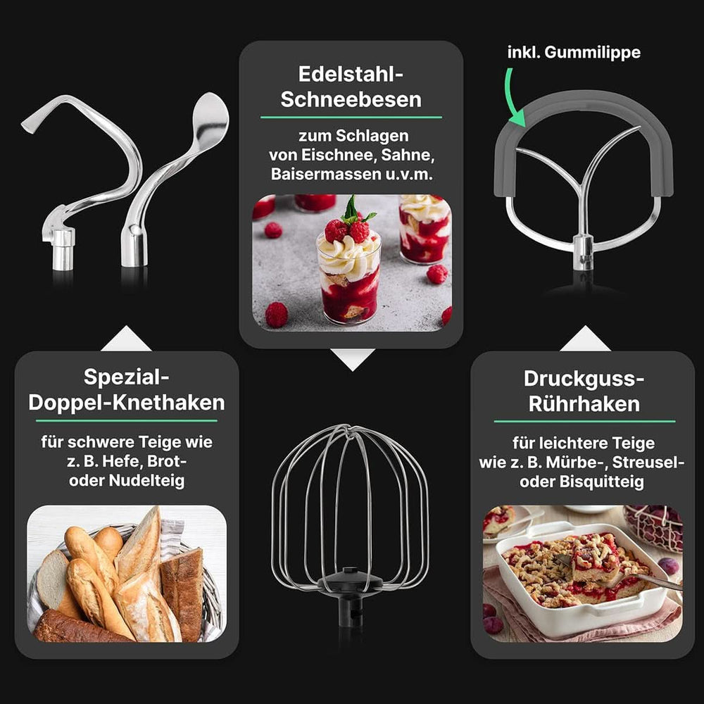 Proficook® Küchenmaschine Mit XXL 12L Schüssel | Knetmaschine Mit 2500W Longlife-Profi-Motor | Metallgetriebe Und Led-Display | Konyhai robotgép Für Bis Zu 8,5 Kg Tészta | 13 Sebesség | PC KM 1254 Anya és Gyermek Naty Shop