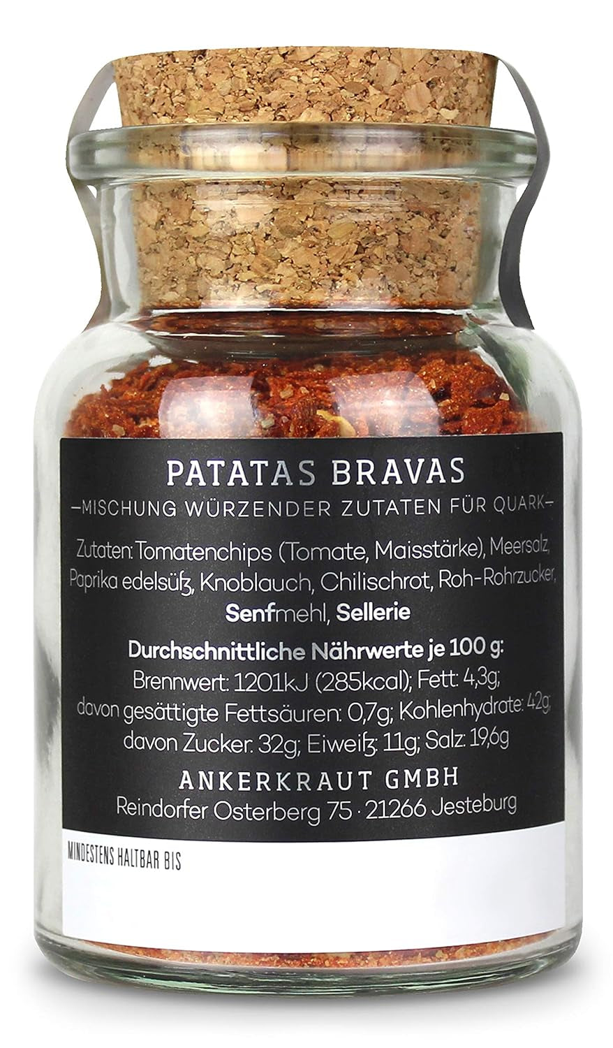 Ankerkraut Patatas Bravas, Gewürzmischung für Spanish Kartoffelwürfel, 90g parafa üvegben