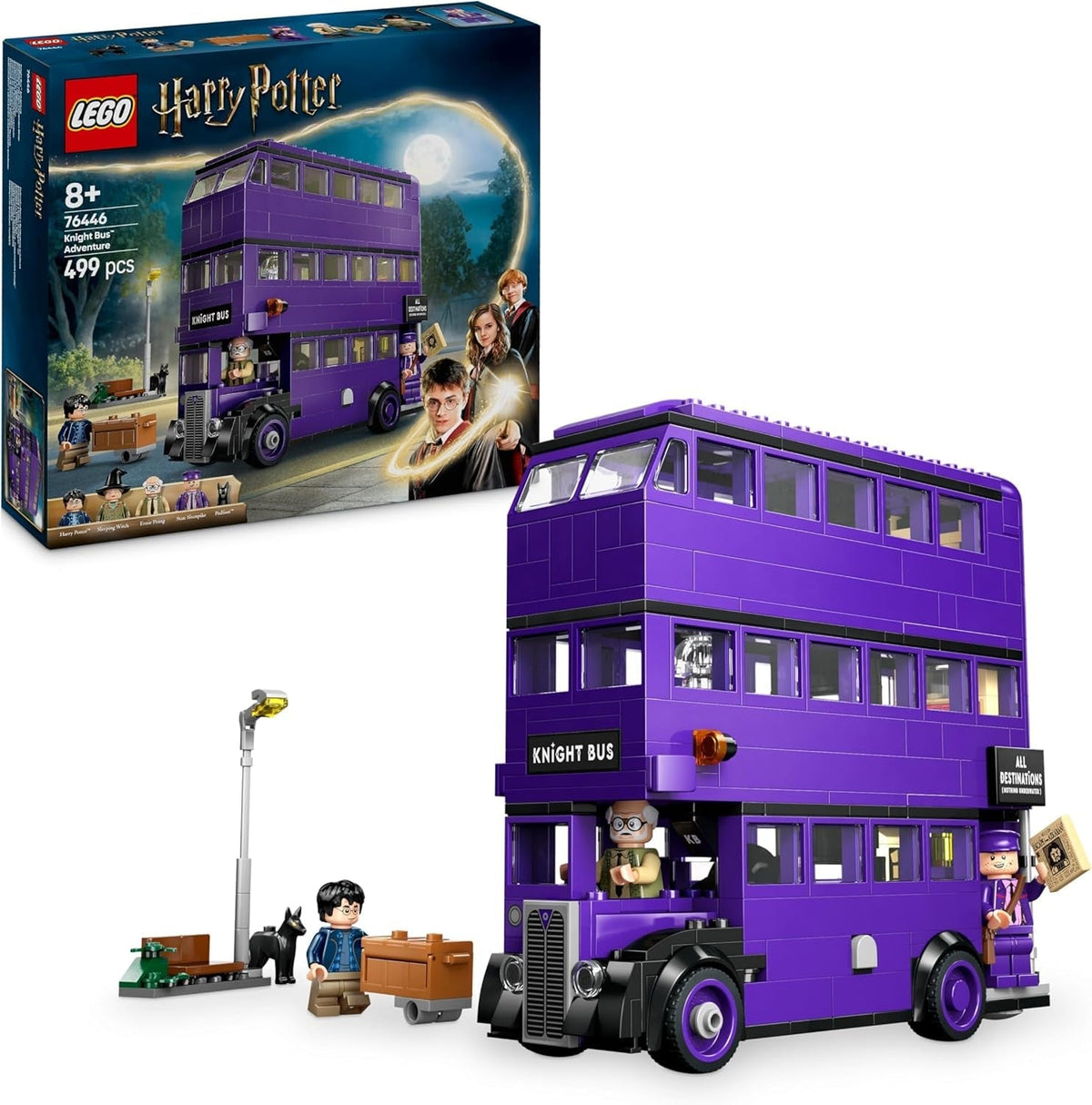 LEGO Harry Potter Adventures az utazó lovaggal építőkészlettel 5 minifigura, köztük Ernie Prang, Stan Shunpike és Padfoot buszjáték varázslóvilágrajongóknak Fiúk és lányok 8 éves 76446 építőkészletek Beuche den LEGO-Store alapértelmezett cím