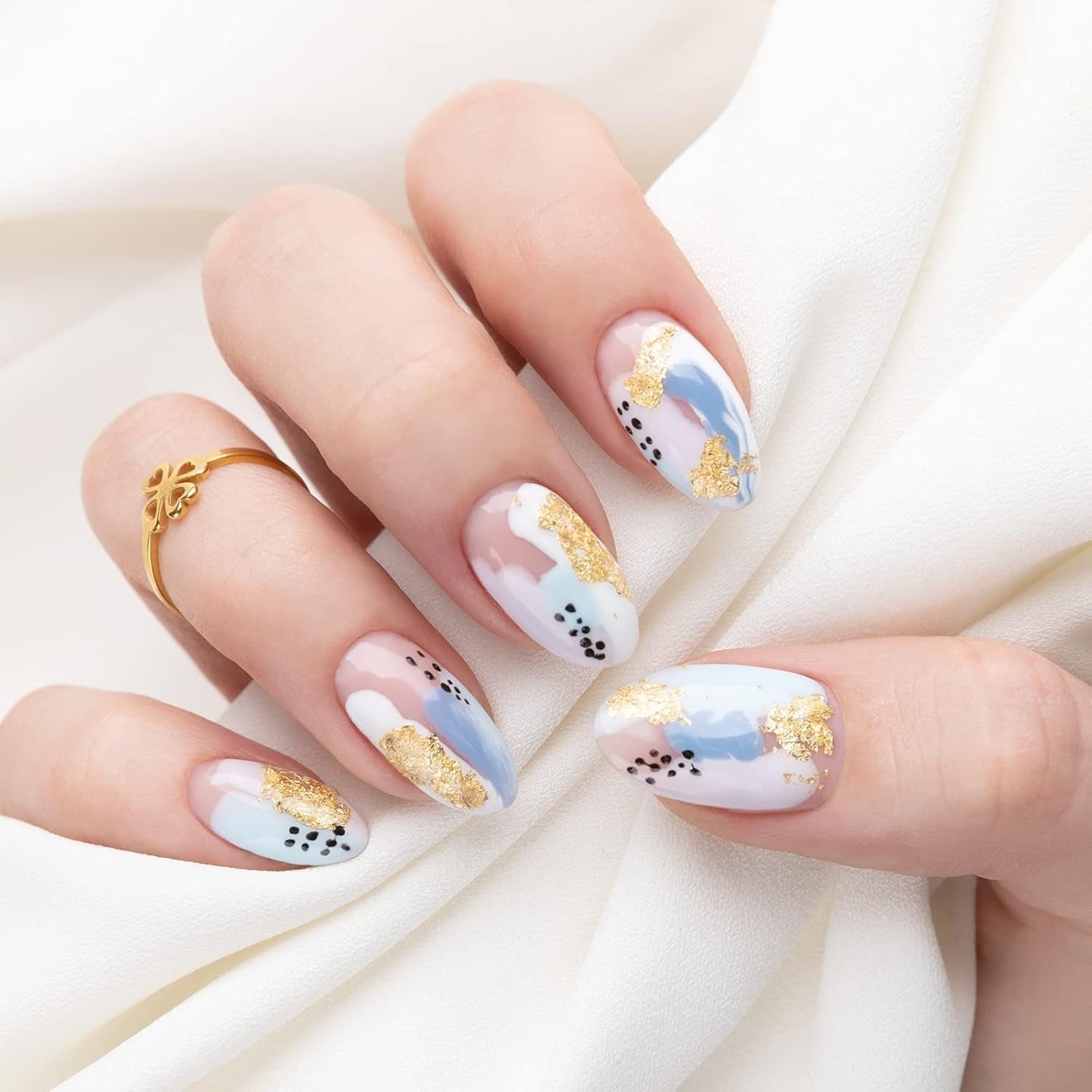 Tipuri de unghii, 500 bucăți de vârfuri de unghii false acrilice artificiale cu cutie de depozitare pentru saloane de unghii și nail art DIY acasă, 10 dimensiuni