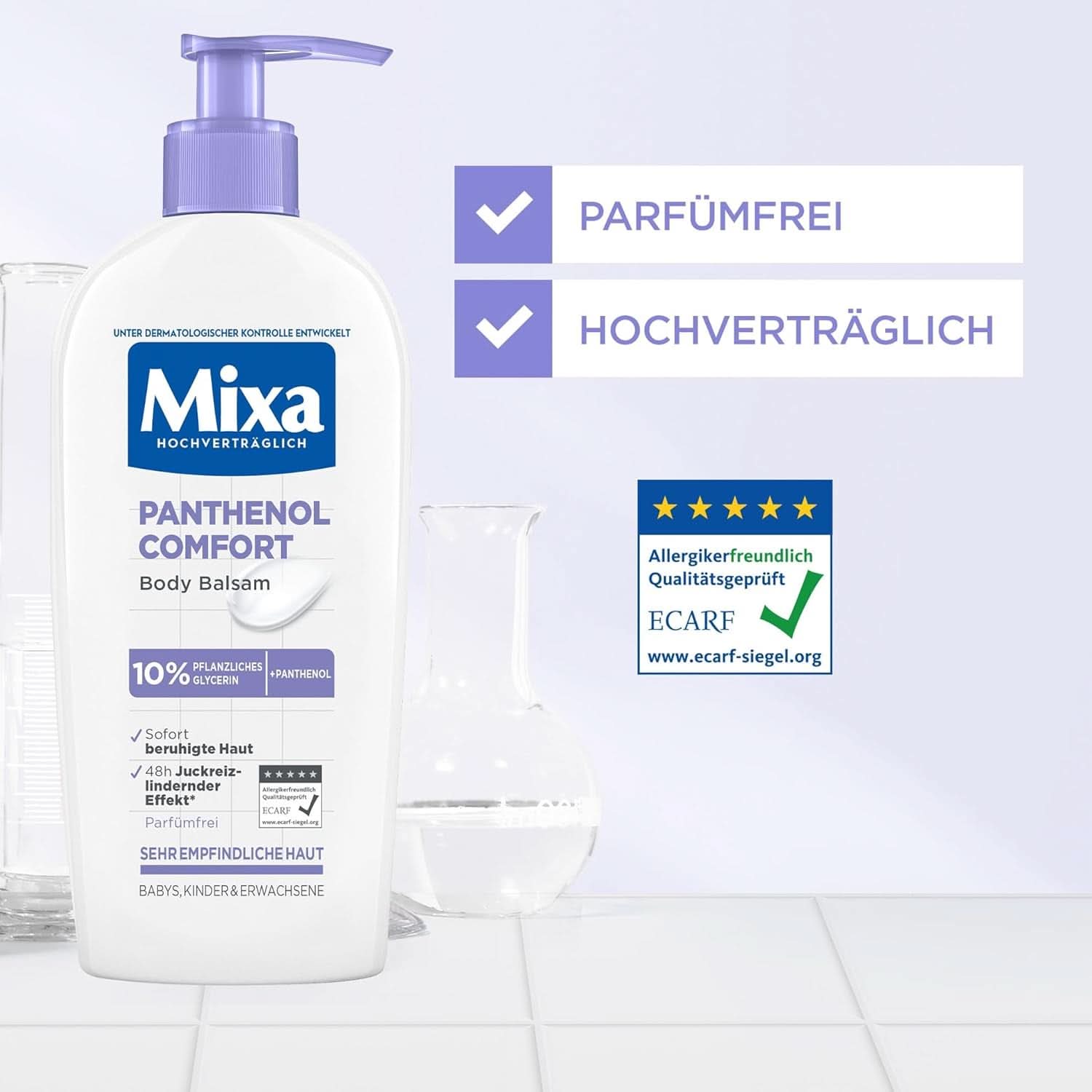 Mixa Panthenol testápoló, balzsam a viszketés enyhítésére és nyugtatására, 250 ml Kozmetikai és Szépségápolási Naty Shop