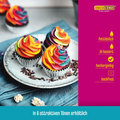 DECOCINO Pastă de colorare liposolubilă roșie - 15 g - Colorant alimentar pe bază de ulei, ideal pentru colorarea ciocolatei, cremei de unt, fondantului sau aluatului de prăjituri (Pachet de 3)