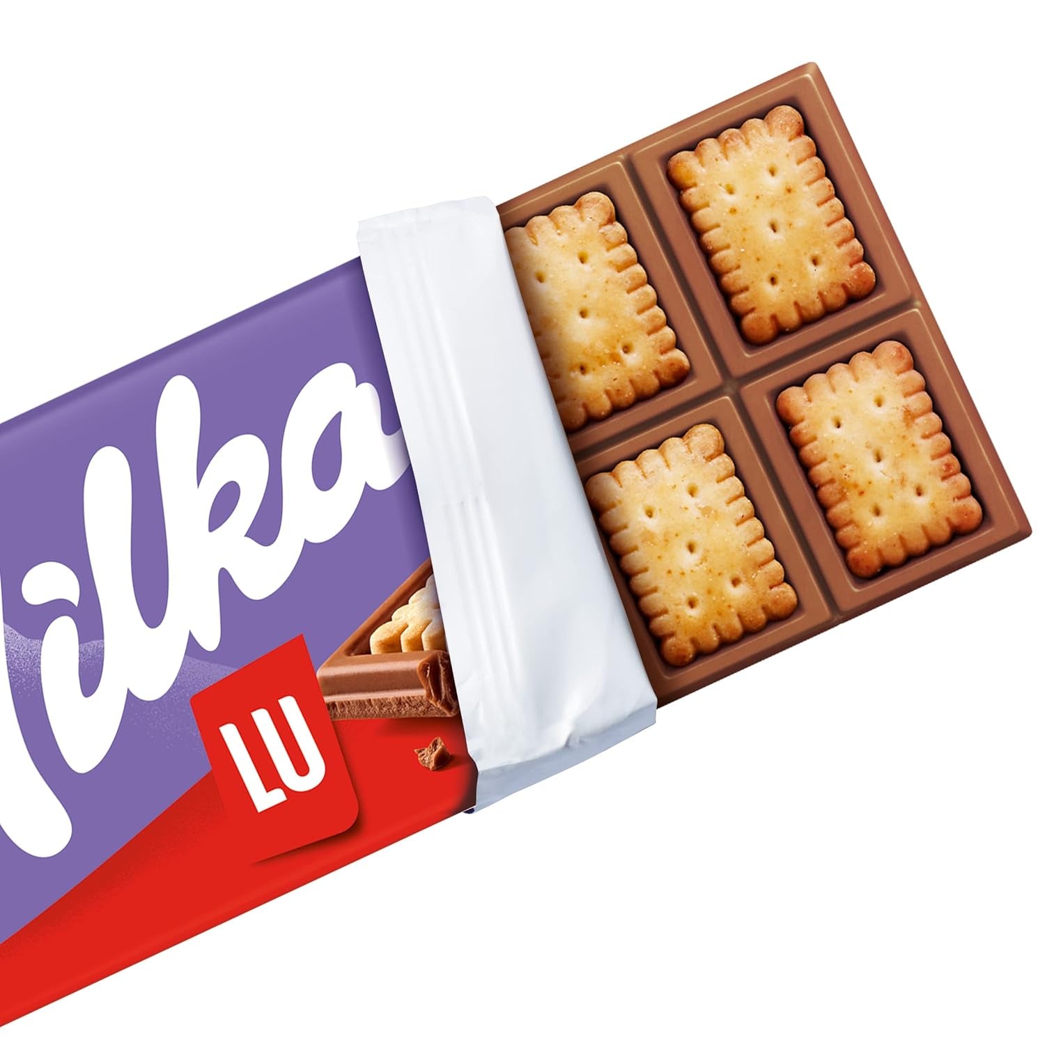 Milka LU – alpesi tejcsokoládé ropogós LU keksszel – 87g