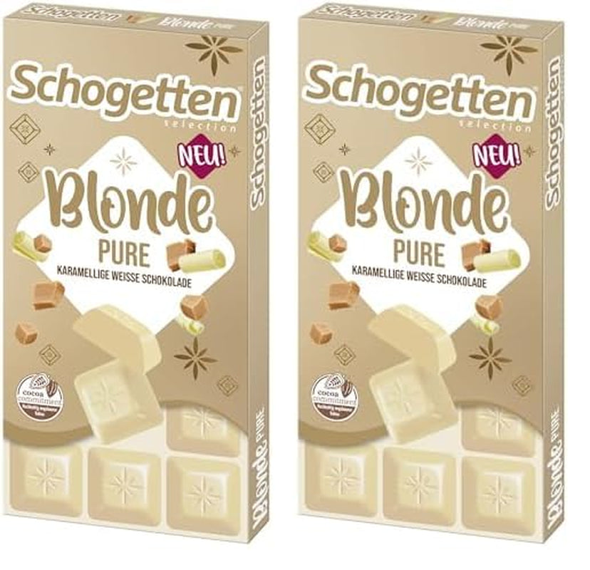 Schogetten Blonde Pure I fehér csokoládé karamellel I 100 g I egyenként adagolva (2 db-os kiszerelésben)