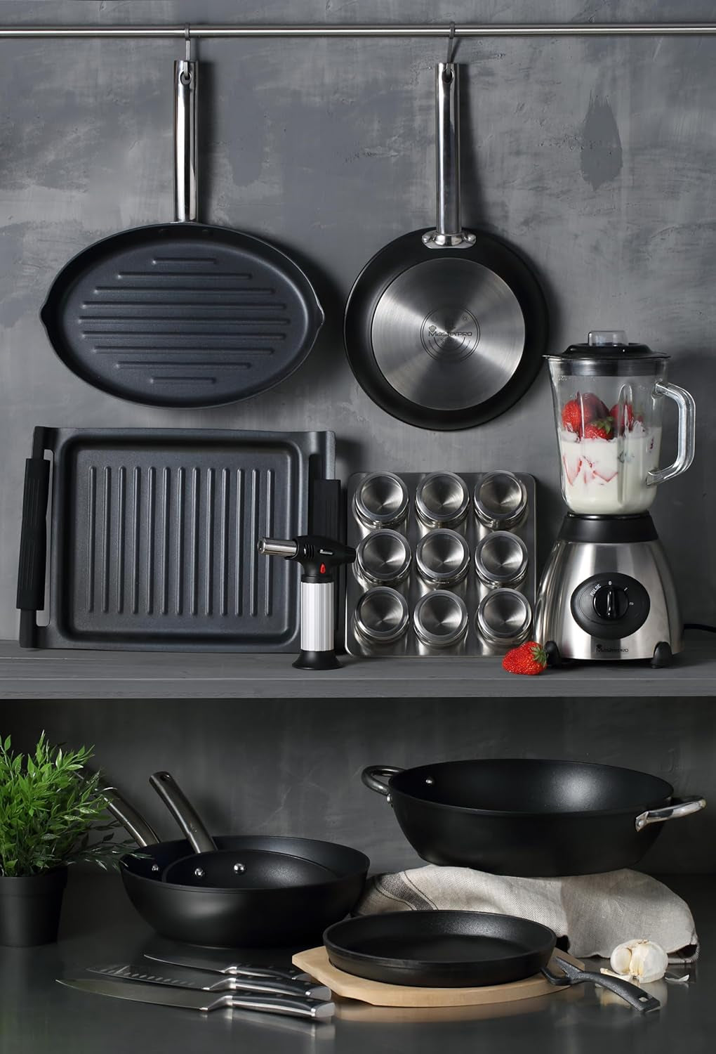 Masterpro Foodies - tepsi 6 muffinhoz - Egyenletes hőeloszlás - Szénacélból készült - Beragadásgátló alsó rész - Kivehető és könnyen mosható Tepsi és formák Naty Shop