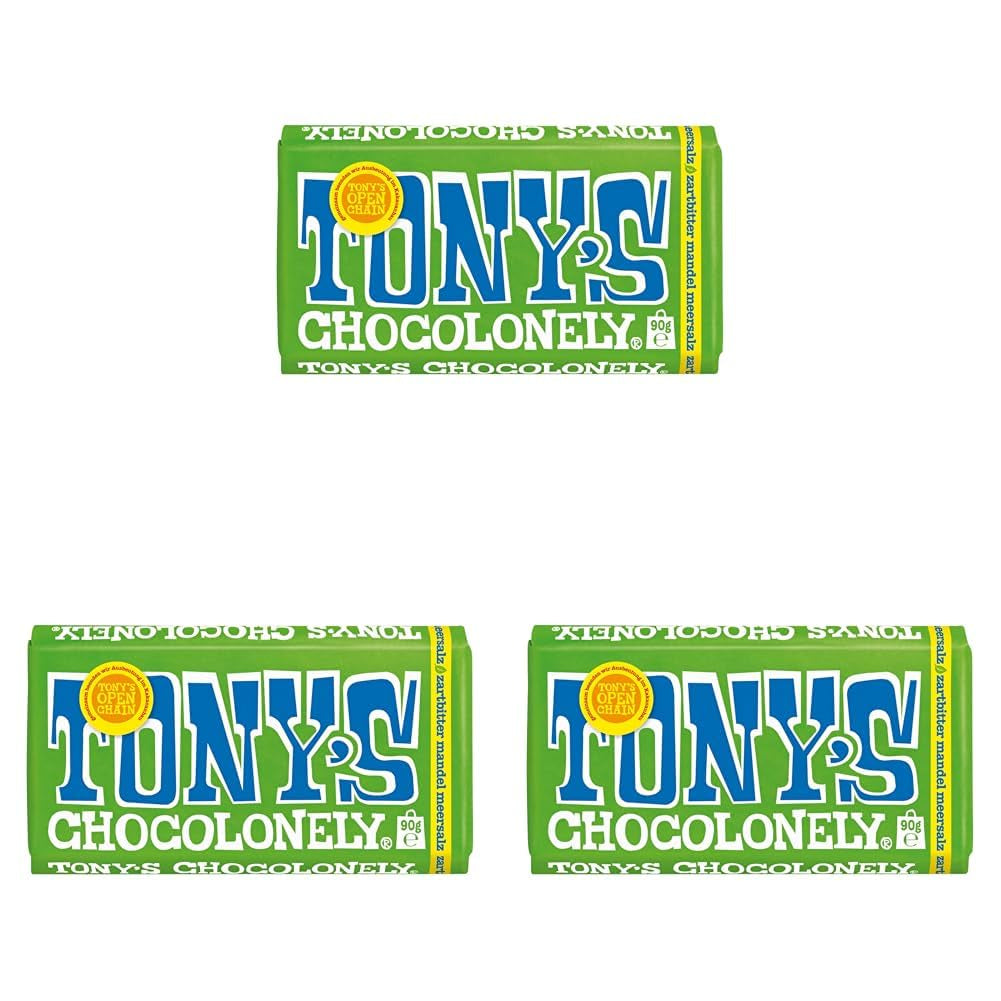 Tony's Chocolonely - Étcsokoládé mandulával és tengeri sóval 90g