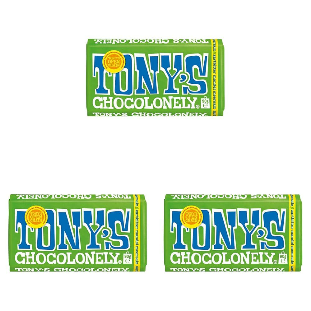 Tony's Chocolonely - Étcsokoládé mandulával és tengeri sóval 90g