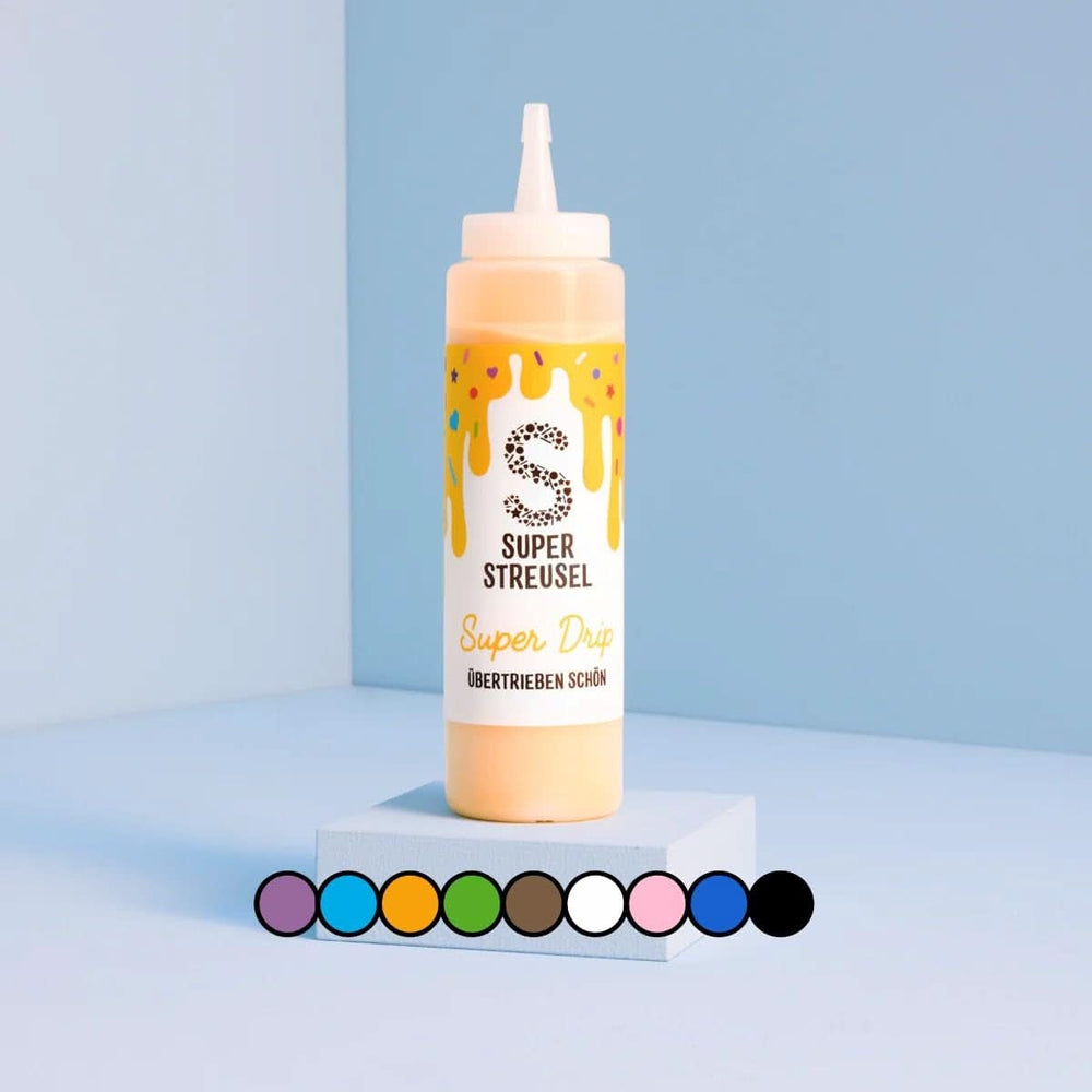 Super Drip Black Cake Glaze Cake Melts Chocolate 300 grame Glazuri si Decor Naty Shop Galben