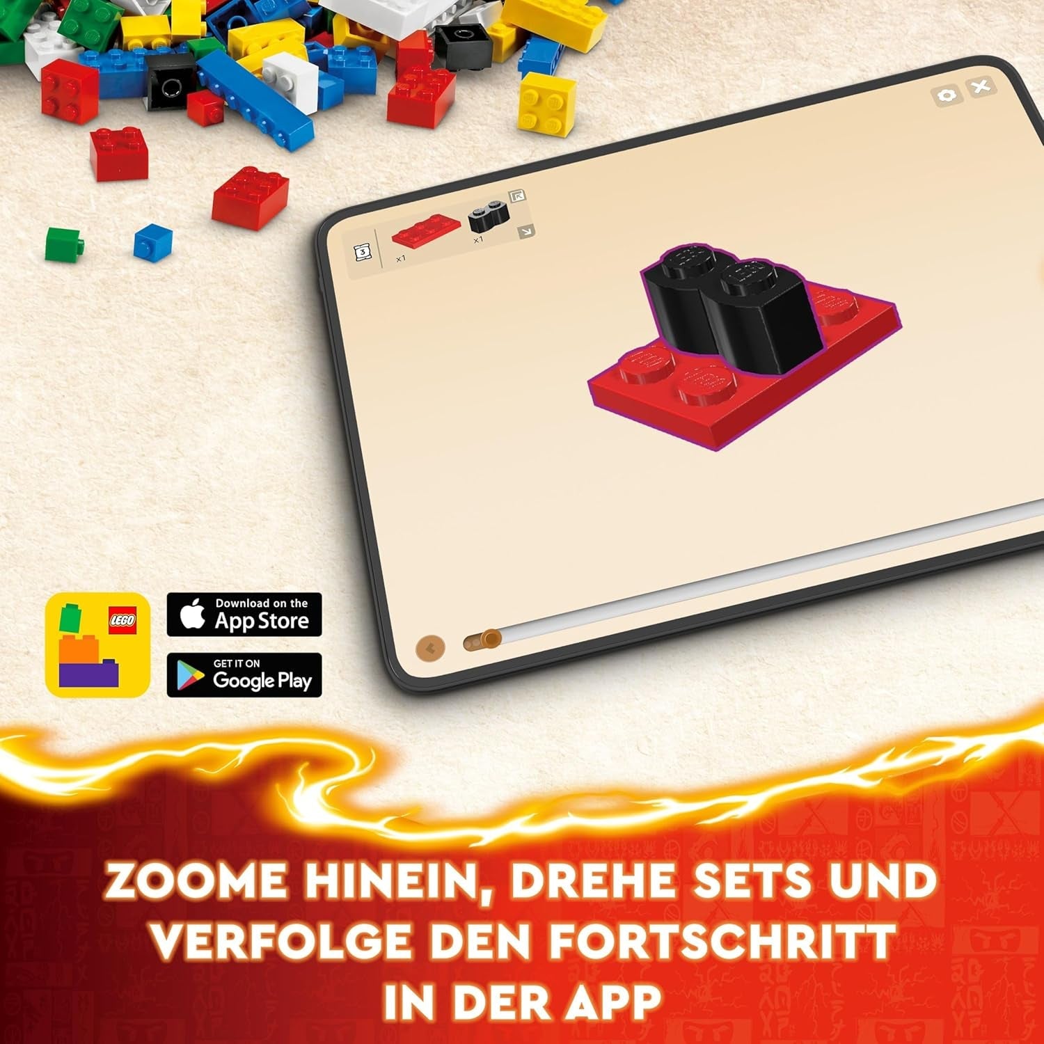 LEGO NINJAGO Kais Feuermech, Actionfiguren-Spielzeug für Kinder mit roter Mech-Figur zum Umgestalten, Ninja-Set mit 4 Figuren inkl. Kai és Zane, ajándék 7 éves fiúknak és lányoknak 71808