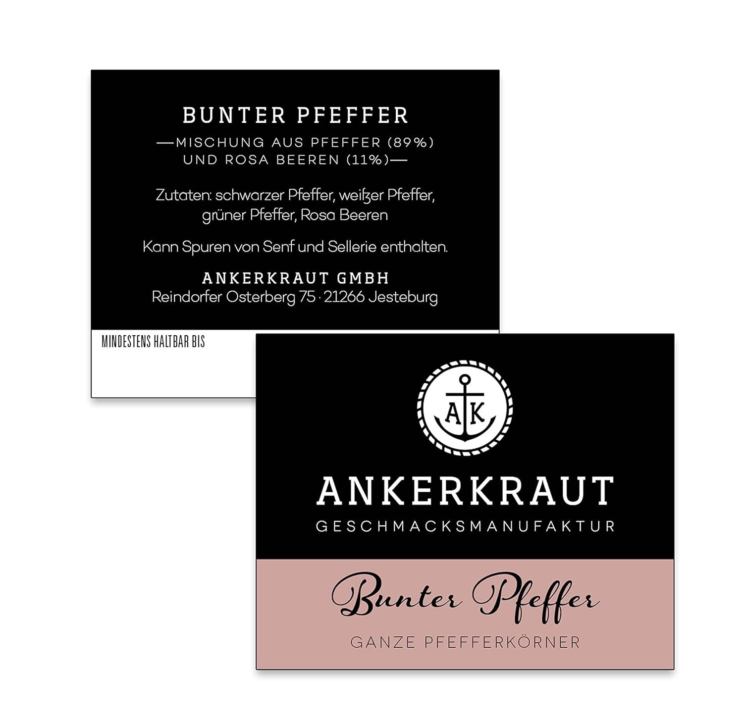 Ankerkraut Bunter Pfeffer, ganze Pfefferkörner für die Pfeffermühle, 150g a tasakban