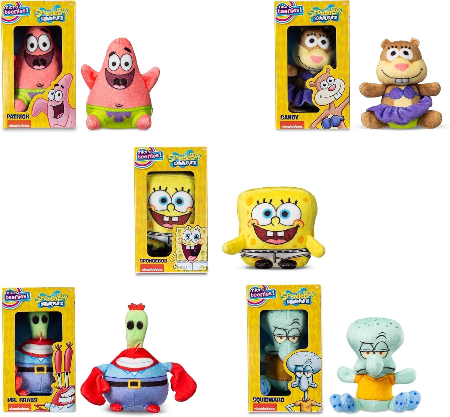 Basic Fun Micro Teenies - Spongebob Squarepants Collector 5-Pack | Cu 3 figuri rare Action figures Naty Shop