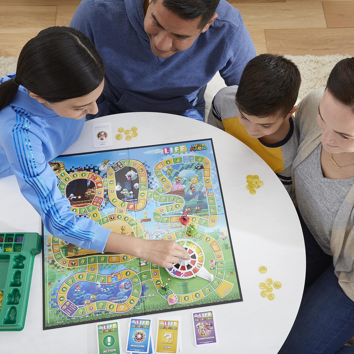 Hasbro The Game of Life Super Mario társasjáték 8 éves kortól, játssz minijátékokat, gyűjts csillagokat és harcolj Bowserrel