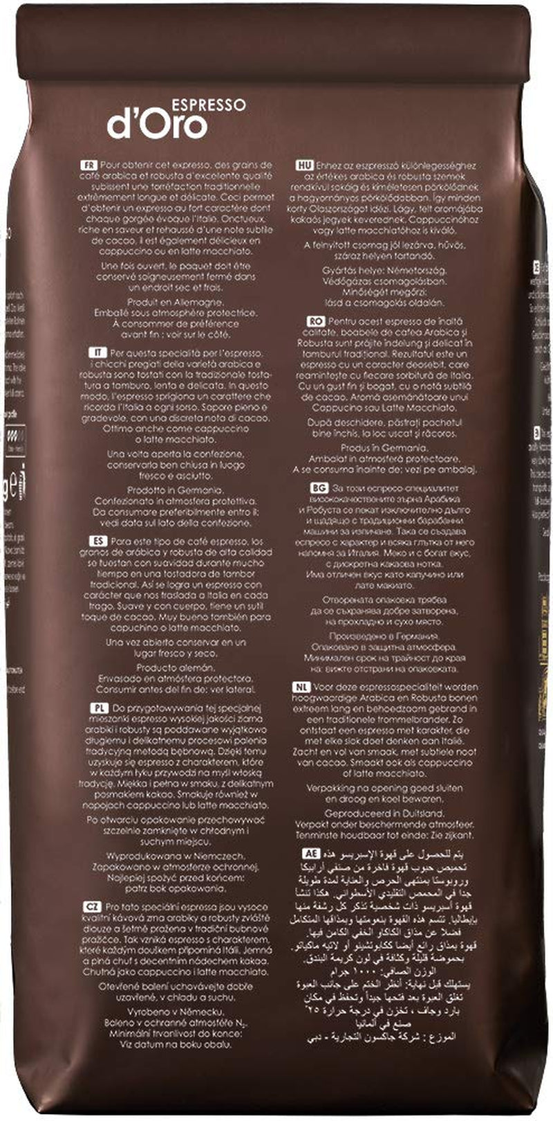 Espresso d´Oro 1.000g ganze Bohne