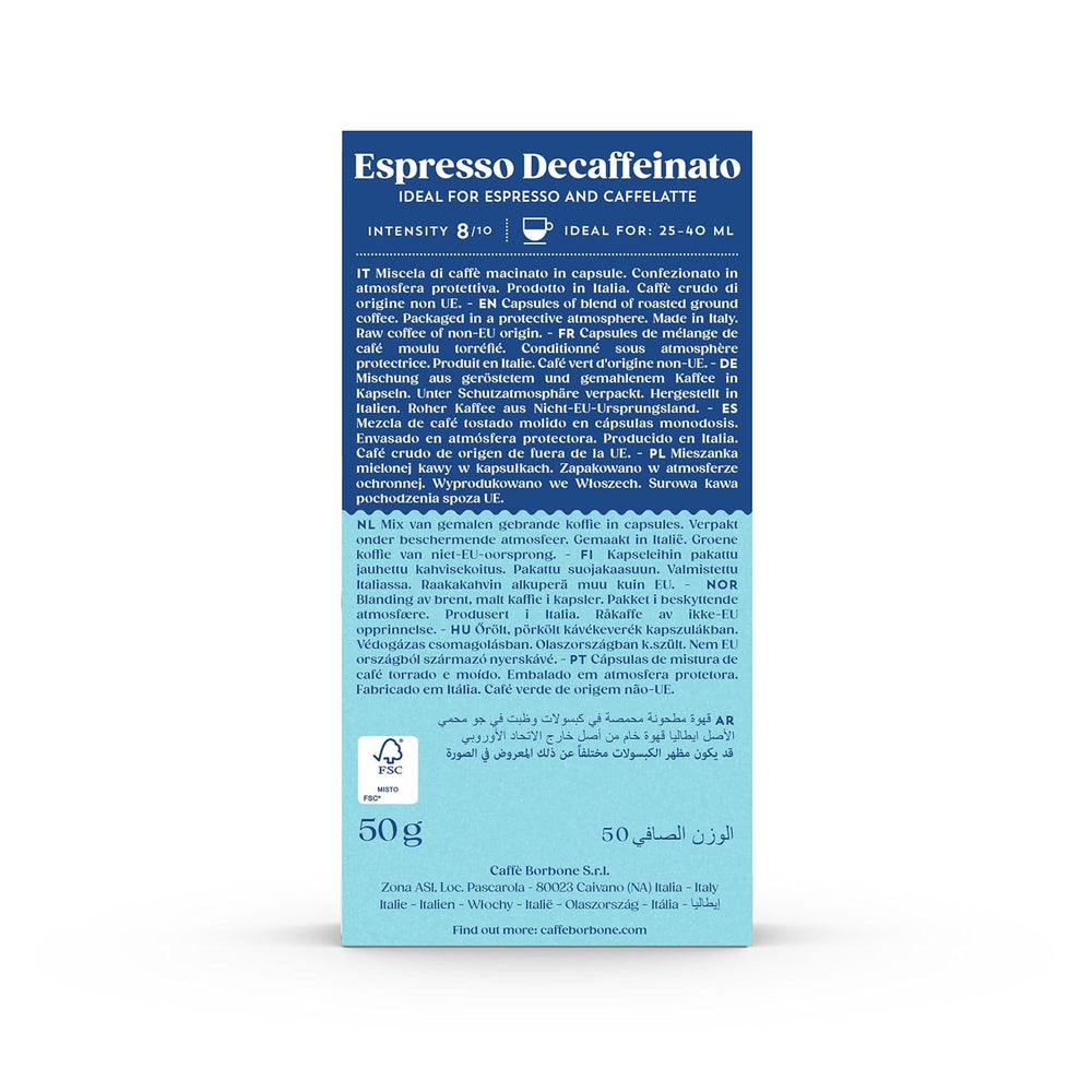Caffè Borbone Decaffeinato - 90 Kaffeekapseln - cremig & authentisch - Kompatibel mit Nespresso®* Haushalts-Espressomaschinen