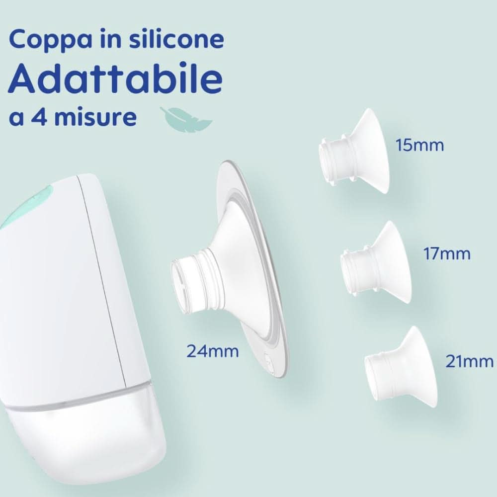 MAM Move Hordozható mellszívó 3 üzemmóddal és 5 intenzitási fokozattal, Skinsoft szilikon tokkal, 4 méretre állítható Kiegészítők Étel és Szoptatás Bebe Naty Shop