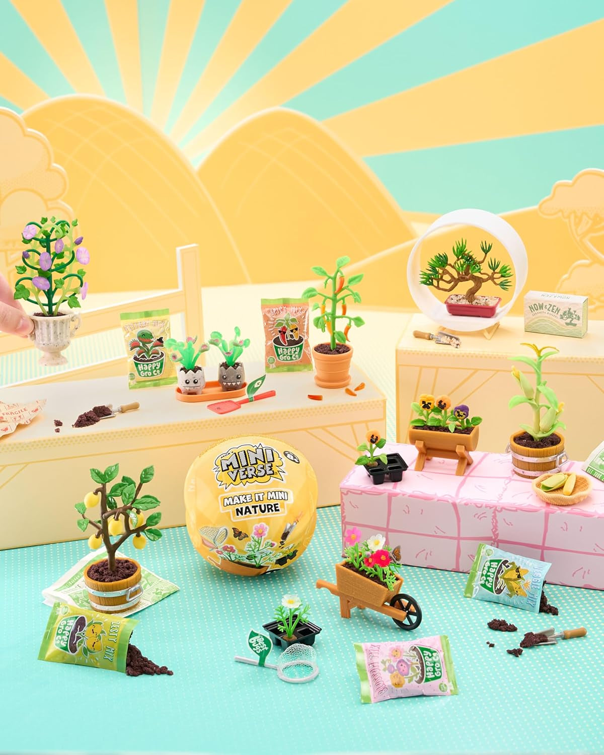 MGA's Miniverse Make It Mini Nature Serie 3 – Mini-Sammlerstücke, Bastel-Spielset, Nachgebildete Pflanzen, Spielzeug, Blumen, für Sammler & Kinder ab 8 Jahren
