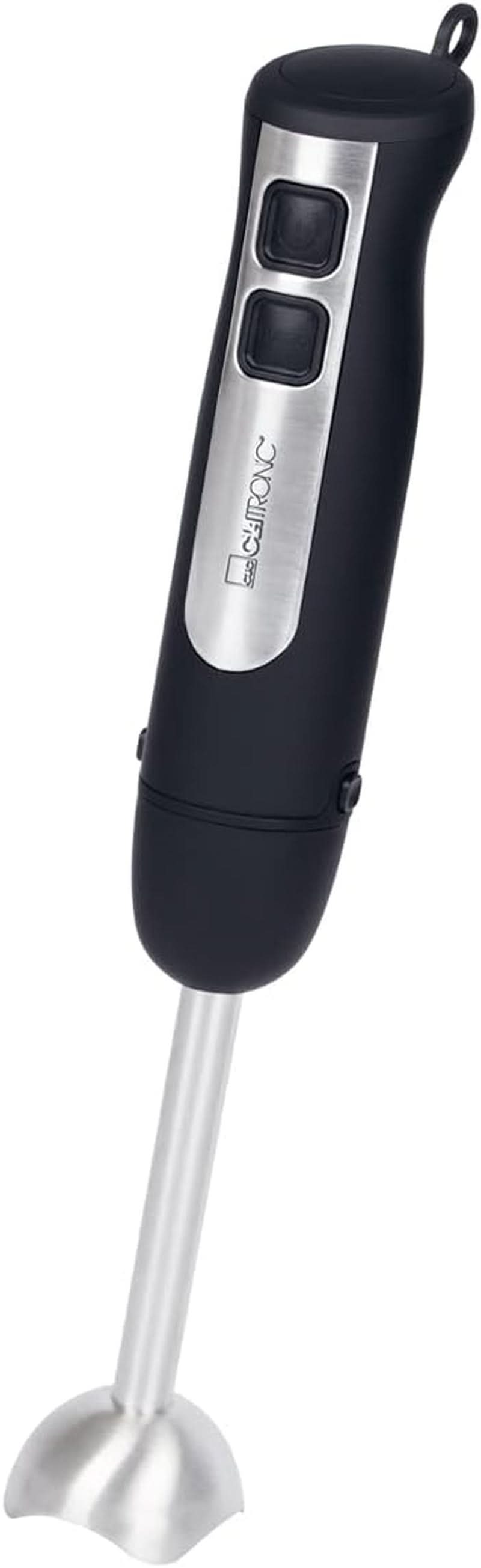 Clatronic Stabmixer SM 3739 Pürierstab, Handmixer, Mixer Für Smoothie, Shakes, 2 Stufen-Schalter, Multizerkleinerer, Edelstahl-Stab Und Messer, Aufhängeöse, 800 Watt Motor, Schwarz-Edellstahl Mother és Child Stahl Mother