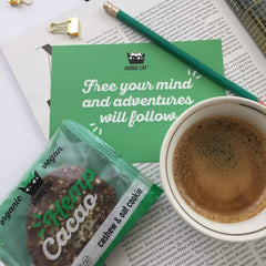 Semințe de cânepă și cacao - Fursecuri vegane ambalate individual, fără gluten, fără soia, organice, cu caju și ovăz - Pachet multiplu de 12 x 50g