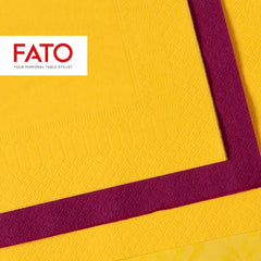 , Șervețele de hârtie de unică folosință, ideale pentru aperitive și cocktailuri, pachet de 100 de șervețele, dimensiune 24X24, 4 straturi, 2 straturi, culoare galbenă, 100% hârtie din celuloză pură, certificate Fsc (pachet de 3)