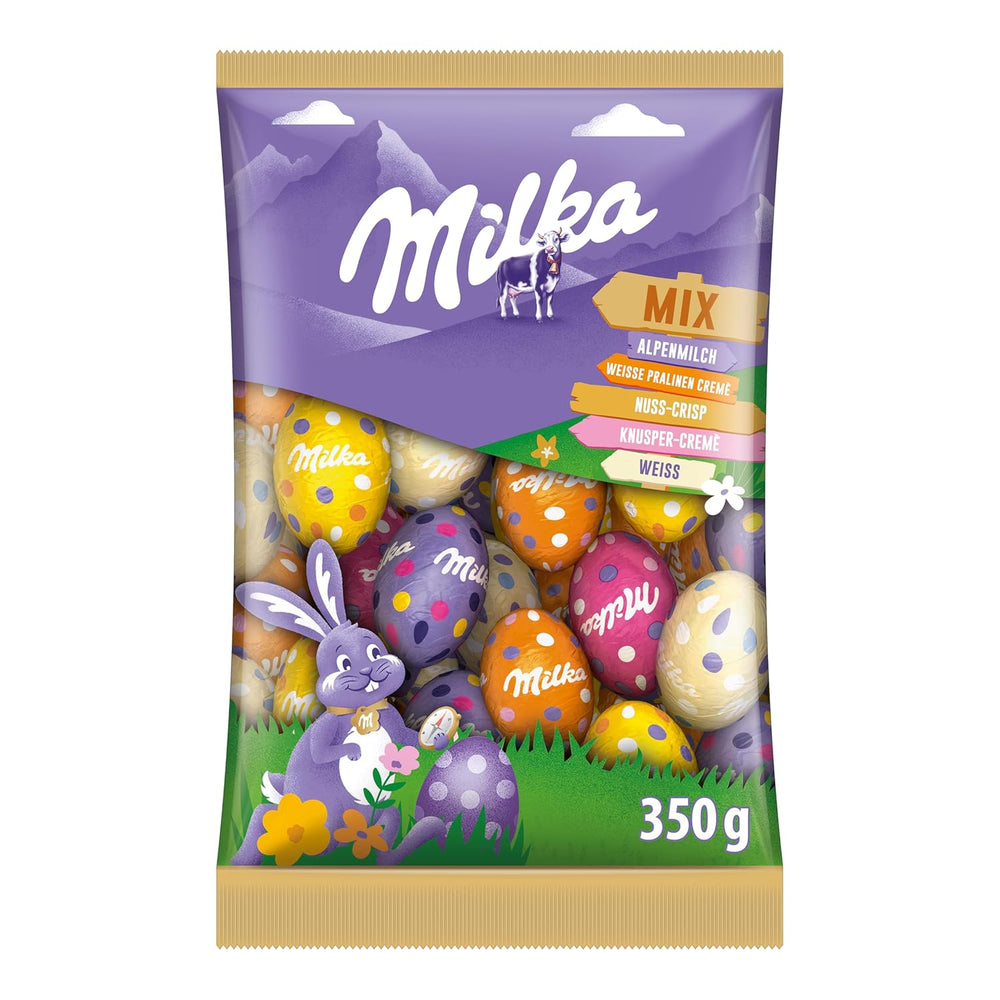 Mix Milka tojáshoz - Húsvéti töltött csokitojás színes keveréke, öt változatban - 350g