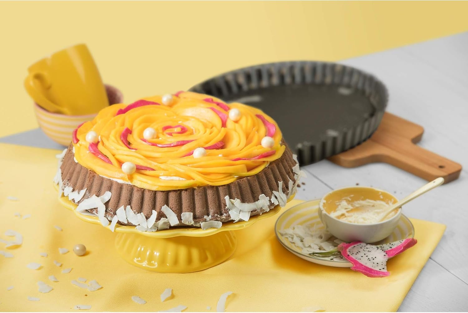 EREDETI KAISER Classic Obstbodenform 28 cm, Obstkuchenform, Gleichmäßige Bräunung & Classic Mini Torteletts 6 Stück, Tartelette Förmchen 10 cm, Tarteform Klein, Tortelettförmchen Antihaftbeschichte Sütőformák és tálcák Naty Shop