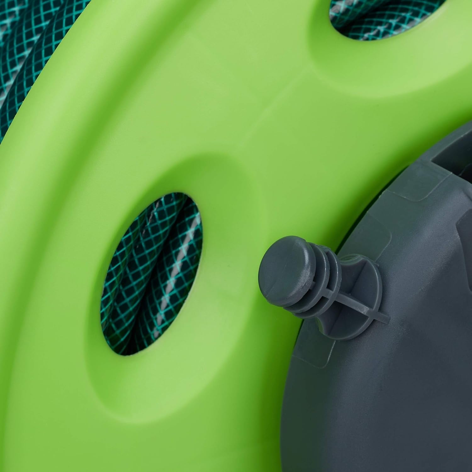 Cărucior furtun Relaxdays, rolă mobilă pentru furtun de apă de 45 m, 1/2 inch, grădină, 82,5 x 43 x 34 cm, gri-verde