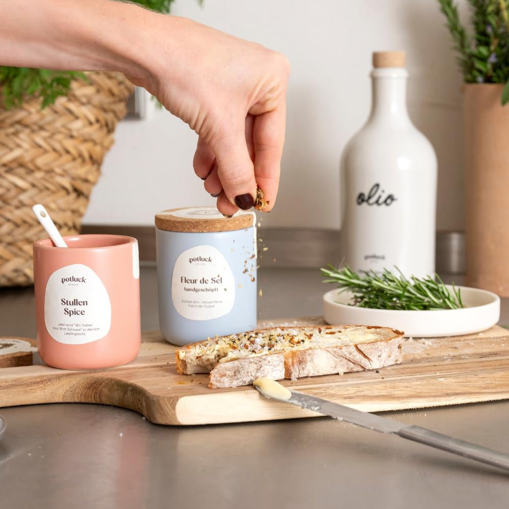 Potluck | Stullen Spice | Gewürzzubereitung im Keramiktopf | 60 g | Vegán, gluténmentes és természetes alapanyagokból