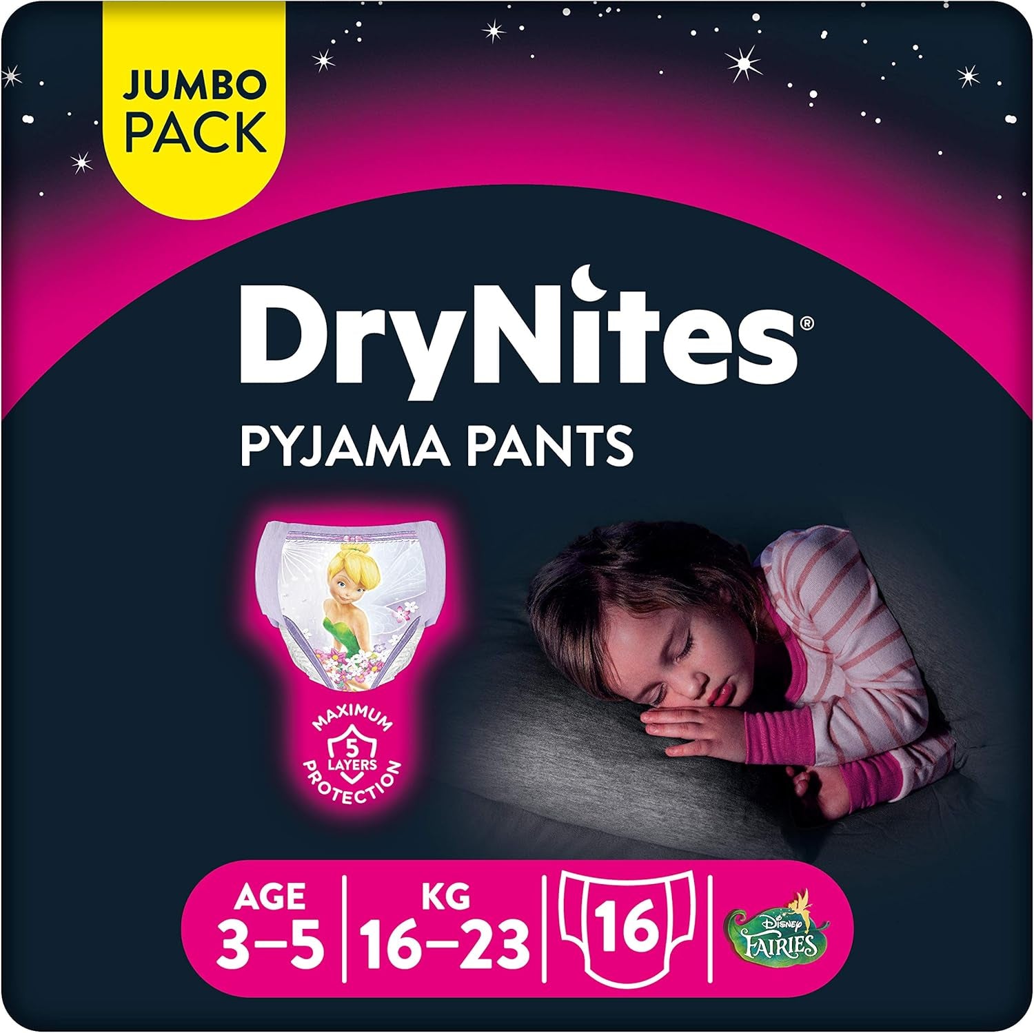 Huggies DryNites hálóruha lányoknak, 3-5 éves korig (16-23 kg), 2 x 16 db