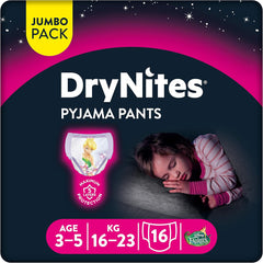 Huggies DryNites hálóruha lányoknak, 3-5 éves korig (16-23 kg), 2 x 16 db