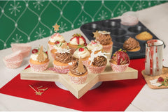 Eredeti Kaiser Inspiration Muffinform-Set 2-Teilig, Muffinblech Mit Xmas Papierbackförmchen Für 12 Muffin, 38 X 27 Cm, Cupcake Forma Antihaftbeschichte, Schwarz Formák és tepsi Naty Shop