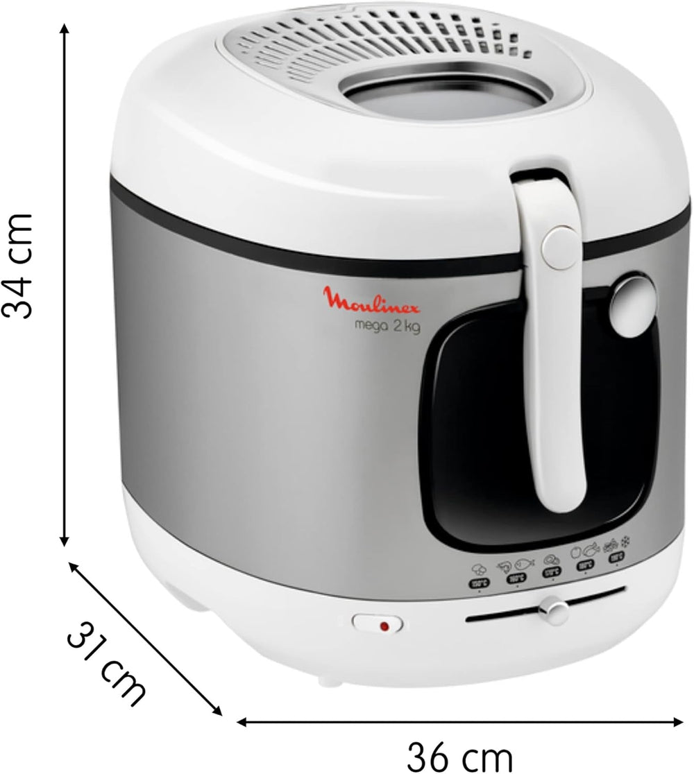 Fritőz AM4800 Mega 2kg, olajsütő, szagszűrő, 1800 W Háztartási gépek Naty Shop